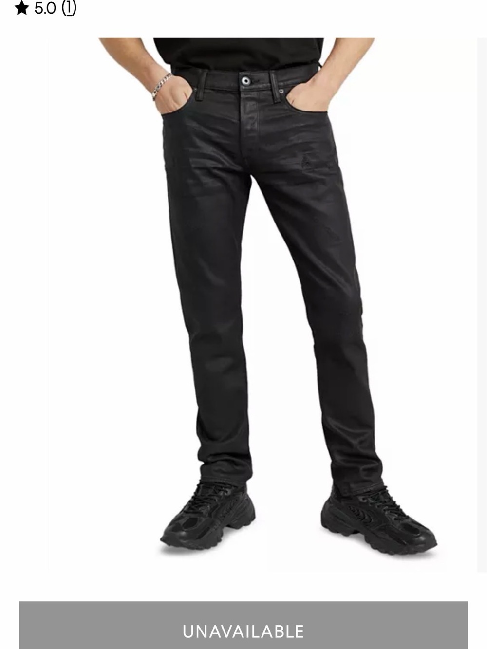 G-Star Raw 3301 Slim Fit Coated Jeans in 3D Dark Age size 31x30